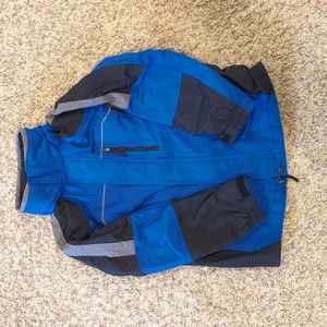 Columbia 3-in-1 blue and black kids winter ski coat interchange 10-12 medium